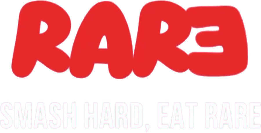 Rare — Smash hard, eat Rare